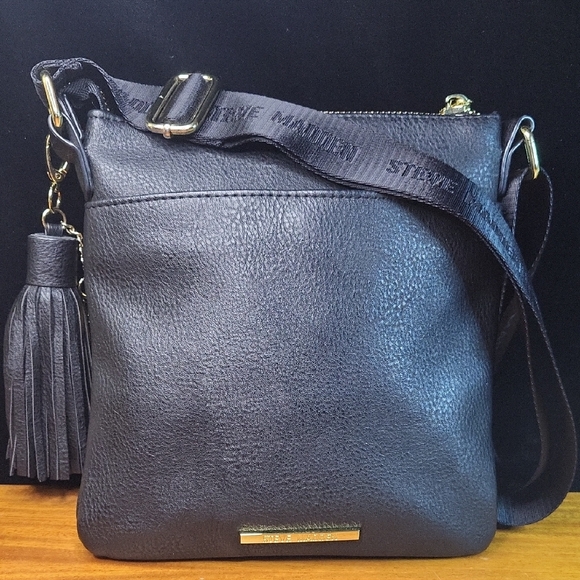 Steve Madden Black Crossbody Bag with Tassel - Picture 1 of 8